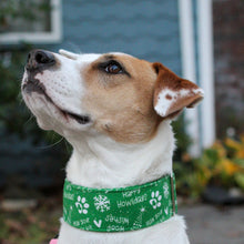 Load image into Gallery viewer, Dog Collar/ Dog's Holiday Dog Collar/ May Your Snow Be White Dog Collar/ Woof Wishes Dog Collar/ Funny Holiday Dog Collar/ Fabric Dog Collar