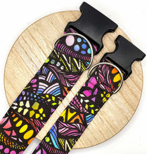 Load image into Gallery viewer, Dog Collar/ Stained Glass Dog Collar/ Purple Dog Collar Dog Collar/ Butterfly Wings Dog Collar/ Purple Dog Collar/ Fabric Dog Collar
