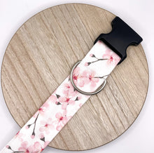 Load image into Gallery viewer, Dog Collar/ Cherry Blossoms Dog Collar/ Pink Flowers Dog Collar/ Pastel Flowers Dog Collar/ Spring Dog Collar