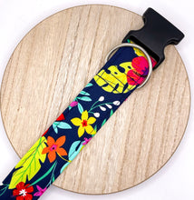 Load image into Gallery viewer, Dog Collar/ Tropical Dog Collar/ Tropical Plants Dog Collar/ Summer Dog Collar/ Flowers Dog Collar
