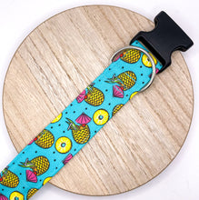 Load image into Gallery viewer, Dog Collar/ Pina Colada Dog Collar/ Pineapple Dog Collar/ Summer Dog Collar/ CocktailThemed Dog Collar