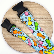 Load image into Gallery viewer, Dog Collar/ Hippos Dog Collar/ Hungry Hippos Dog Collar/ Game Dog Collar/ Fabric Dog Collar