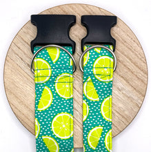 Load image into Gallery viewer, Dog Collar/ Limes Dog Collar/ Bright Lime Dog Collar/ Fruit Dog Collar/ Summery Dog Collar