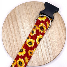 Load image into Gallery viewer, Metallic Sunflowers Dog Collar
