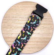 Load image into Gallery viewer, Dog Collar/ Rainbow Bats Dog Collar/ Bats Dog Collar/ Halloween Dog Collar/ Spooky Dog Collar/ Fabric Dog Collar