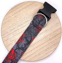 Load image into Gallery viewer, Dark Thorns and Roses Dog Collar