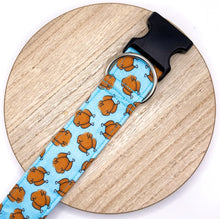 Load image into Gallery viewer, Dog Collar/ Thanksgiving Turkeys Dog Collar/ Food Dog Collar/Thanksgiving Dog Collar/ Fabric Dog Collar