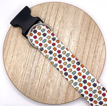 Load image into Gallery viewer, Dog Collar/ Tiny Pumpkins Dog Collar/ Pumpkins Dog Collar/ Small Dog Dog Collar/ Autumn Dog Collar/ Fabric Dog Collar