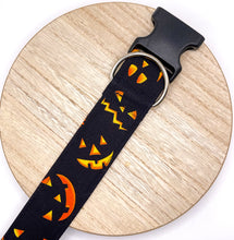 Load image into Gallery viewer, Jack-0-Lantern Faces Dog Collar