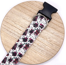 Load image into Gallery viewer, Dog Collar/  Bats Dog Collar/ Gothic Dog Collar/ Spooky Dog Collar/ Halloween Dog Collar/ Fabric Dog Collar