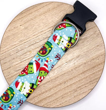 Load image into Gallery viewer, Dog Collar/ Holiday Avocado Dog Collar/ Santa Avocado Dog Collar/ Xmas Dog Collar/ Fabric Dog Collar