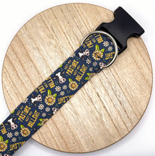 Load image into Gallery viewer, Dog Collar/ Not My Pasture Not My Bullshit Dog Collar/ Funny Dog Collar/ Swearing Dog Collar/ Adult Dog Collar/Fabric Dog Collar