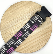 Load image into Gallery viewer, Dog Collar/ Stud Dog Collar/ Valentines Day Dog Collar/ Boy Dog Collar/ Fabric Dog Collar