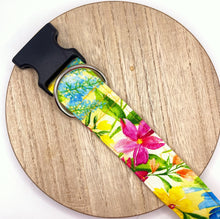 Load image into Gallery viewer, Dog Collar/ Yellow with Flowers Dog Collar/ Bright Flowers Dog Collar/ Lily Dog Collar/ Spring Dog Collar