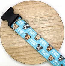 Load image into Gallery viewer, Dog Collar/ Adore A Bull Dog Collar/ Pittie Dog Collar/ Pitbull Dog Collar/ Fabric Dog Collar