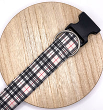 Load image into Gallery viewer, Dog Collar/ Classic Plaid Dog Collar/ Burberry Plaid Dog Collar/ Regular Plaid Dog Collar/ Neutral Plaid Dog Collar/ Fabric Dog Collar
