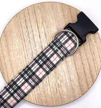 Load image into Gallery viewer, Dog Collar/ Classic Plaid Dog Collar/ Burberry Plaid Dog Collar/ Regular Plaid Dog Collar/ Neutral Plaid Dog Collar/ Fabric Dog Collar