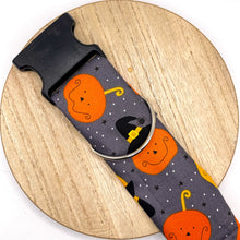 Load image into Gallery viewer, Pumpkin Faces Halloween Dog Collar