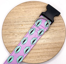 Load image into Gallery viewer, Dog Collar/ Vampire Lips Dog Collar/ Purple Vampire Dog Collar/ Halloween Dog Collar/ Spooky Dog Collar/ Fabric Dog Collar/ Skulls Dog Collar