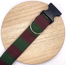 Load image into Gallery viewer, Dog Collar/ Halloween Sweater Dog Collar/ Scary Characters Dog Collar/ Halloween Stripes Dog Collar/ Spooky Dog Collar/ Fabric Dog Collar/ Skulls Dog Collar