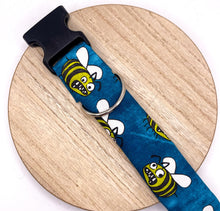 Load image into Gallery viewer, Dog Collar/ Zom-Bees Dog Collar/ Zombie Bees Dog Collar/ Halloween Dog Collar/ Spooky Dog Collar/ Fabric Dog Collar