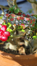Load image into Gallery viewer, Dog Collar/ Valentine Skulls Dog Collar/ Valentines Dog Collar/ Love Dog Collar/ Skulls Dog Collar/ Fabric Dog Collar