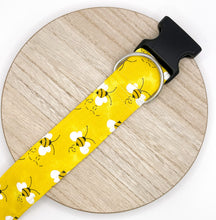 Load image into Gallery viewer, Dog Collar/ Bees Dog Collar/ Yellow Dog Collar/ Bumble Bee Dog Collar/ Dog Accessories
