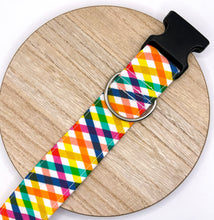 Load image into Gallery viewer, Dog Collar/ Bright Dog Collar/ Ribbons Dog Collar/ Stripes Dog Collar/ Zigzag Dog Collar