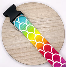 Load image into Gallery viewer, Dog Collar/ Mermaid Dog Collar/ Colorful Dog Collar/ Rainbow Dog Collar/ Fabric Dog Collar