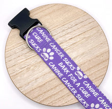 Load image into Gallery viewer, Dog Collar/ Dog Cancer Dog Collar/ Cancer Dog Collar/ Purple Dog Collar/ Training Dog Collar