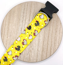 Load image into Gallery viewer, Dog Collar/ Chicken Dog Collar/ Fabric Dog Collar/ Yellow Dog Collar