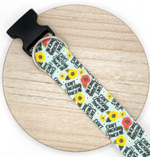Load image into Gallery viewer, Dog Collar/ Don't F-ing Touch Me Dog Collar/ Cussing Dog Collar/ Swear Dog Collar/ Naughty Dog Collar/ Fabric Dog Collar