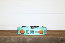 Load image into Gallery viewer, Dog Collar/ Leg Day Dog Collar/ Food Dog Collar/ Thanksgiving Dog Collar/ Fabric Dog Collar