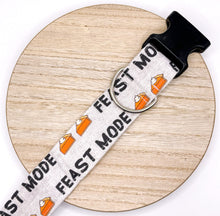 Load image into Gallery viewer, Dog Collar/ Feast Mode Dog Collar/ Pumpkin Pie Dog Collar/Thanksgiving Dog Collar/ Fabric Dog Collar