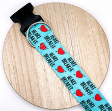 Load image into Gallery viewer, Dog Collar/ Heart Breaker Dog Collar/ Valentines Dog Collar/ Love Dog Collar/ Fabric Dog Collar