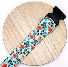 Load image into Gallery viewer, Dog Collar/ Hello I'm Deaf Dog Collar/ Deaf Dog Dog Collar/ Blue Dog Collar/ Training Dog Collar
