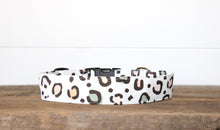 Load image into Gallery viewer, Dog Collar/ Neutral Cheetah Dog Collar/ Leopard Dog Collar/ Animal Print Dog Collar/ Autumn Dog Collar/ Fabric Dog Collar