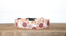 Load image into Gallery viewer, Dog Collar/ Cute Webs Dog Collar/ Pumpkin Dog Collar/ Fall Flowers Dog Collar/ Halloween Dog Collar/ Fabric Dog Collar