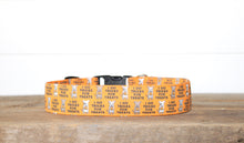 Load image into Gallery viewer, Dog Collar/ Tricks for Treats Dog Collar/ Tricks Dog Collar/ Pittie Dog Collar/ Halloween Dog Collar/ Fabric Dog Collar