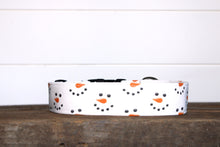 Load image into Gallery viewer, Dog Collar/ Snowman Face Dog Collar/ Winter Dog Collar/ Snowman Dog Collar/ Fabric Dog Collar