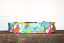Load image into Gallery viewer, Dog Collar/ Neon Flowers Dog Collar/ Bright Flowers Dog Collar/ Watercolor Flowers Dog Collar/ Spring Dog Collar