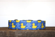 Load image into Gallery viewer, Dog Collar/ Duck Around and Find Out Dog Collar/ Rubber Duck Dog Collar/ Duck Dog Collar/ Spring Dog Collar