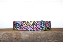 Load image into Gallery viewer, Dog Collar/ Bright Leopard Dog Collar/ Neon Cheetah Dog Collar/ Lisa Frank Vibes Dog Collar/ Spring Dog Collar