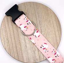 Load image into Gallery viewer, Dog Collar/ Clumsy Unicorn Dog Collar/ Pink Unicorn Dog Collar/ Drunk Unicorn Dog Collar/ Spring Dog Collar