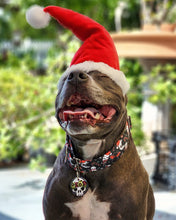 Load image into Gallery viewer, Dog Collar/ Gothic Christmas Dog Collar/ Winter Dog Collar/ Dark Dog Collar/ Fabric Dog Collar