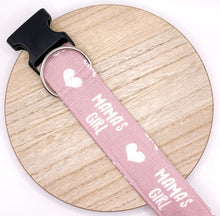 Load image into Gallery viewer, Dog Collar/ Mamas Girl Dog Collar/ Dog Mom Dog Collar/ Gray Dog Collar
