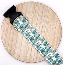 Load image into Gallery viewer, Dog Collar/ Mini Trees Dog Collar/ Plant Dog Collar/ Watercolor Trees Dog Collar/ Trees Dog Collar/ Fabric Dog Collar