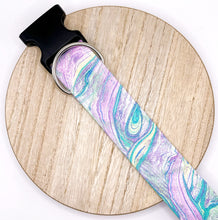Load image into Gallery viewer, Dog Collar/ Spring Dog Collar/ Oil Slick Dog Collar/ Pink Dog Collar/ Purple Dog Collar/ Marble Dog Collar