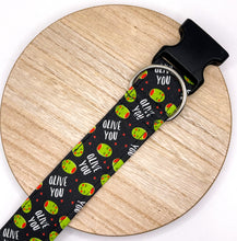 Load image into Gallery viewer, Dog Collar/ Olive You Dog Collar/ Valentines Dog Collar/ Olives Dog Collar/ Cute Dog Collar/ Fabric Dog Collar
