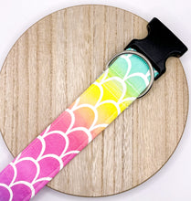 Load image into Gallery viewer, Dog Collar/ Mermaid Dog Collar/ Colorful Dog Collar/ Fabric Dog Collar